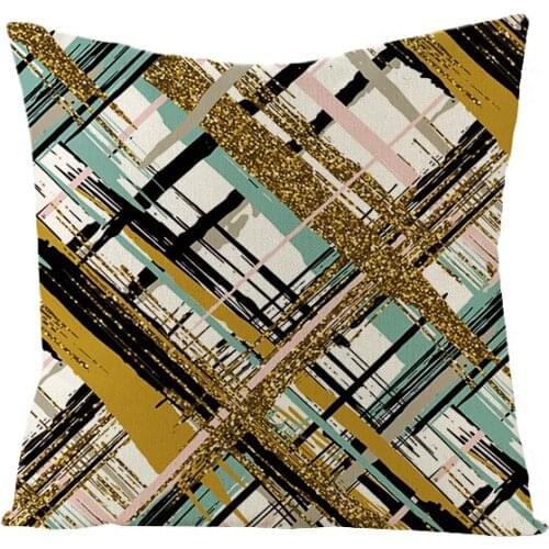 Nordic Simple Cushions Case Stripe Home Decorative Pillow Cases Line Cushion Covers Pillows Covers Sofa Bed Lattice Cushion Cov