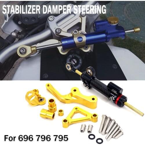 New CNC Aluminium Steering Stabilizer Damper Mounting Bracket For DUCATI 696 796 795 Motorcycle Accessorie