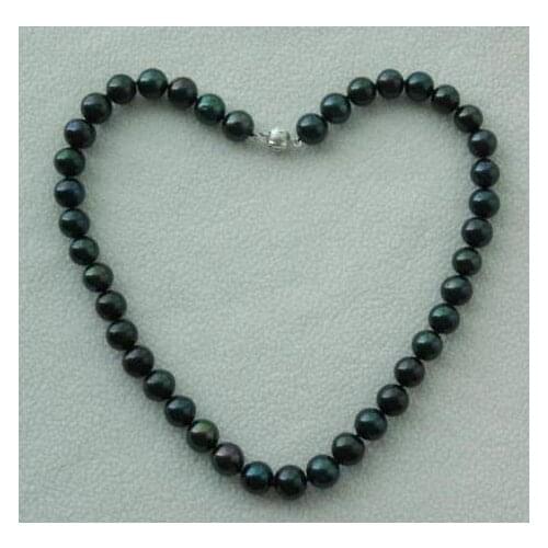 Charming Pearl Jewelry Black Freshwater Pearl Necklace 18inches 20inches 24inches Fashion Ladys Wedding Birthday Gift