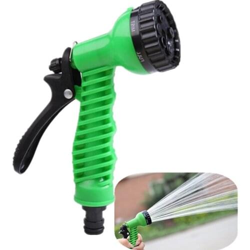 Green 7 Patterns Multi Functional Water Gun Adjustable Garden Variable Sprayers Watering Irrigation Garden Water Gun