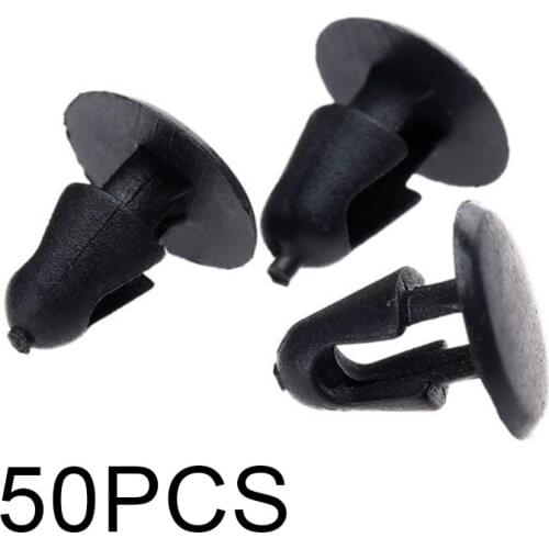 Plastic Black 50pcs Replacement Fastener Accessories 5mm Car Engine Push Door Trim Panel Retainer Fender Bumper