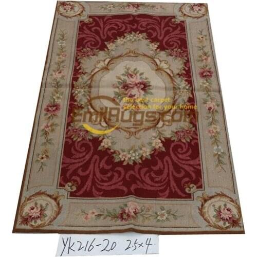 Thick Double Knot Plain Woollen Hand-made Ivory Needlepoint Carpet Natural Sheep Wool Home Decoration Carpet Needlepoint