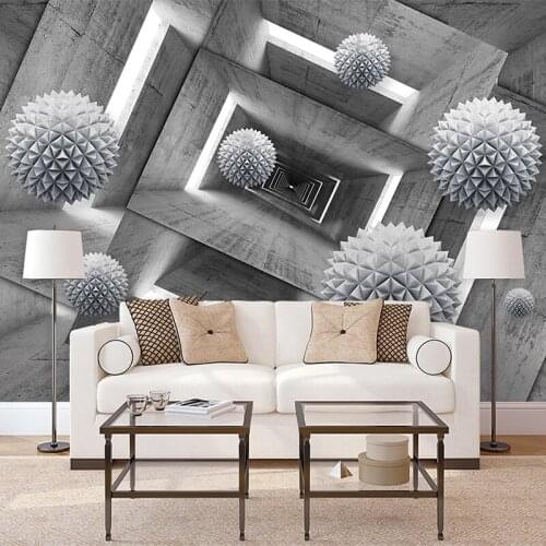Custom Mural Retro Cement Wall Painting Waterproof Wall Paper 3D Stereo Space Living Room Self-adhesive Wallpaper Wall Decals