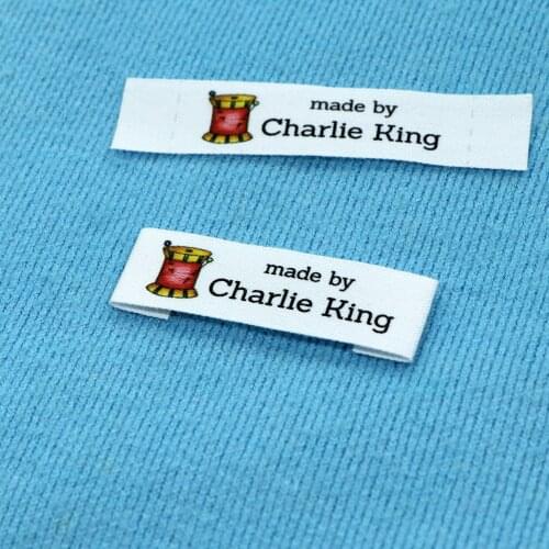 Custom Sewing labels / Brand labels, Custom Clothing Tags, Cotton Ribbon label, Handmade label (FR035)
