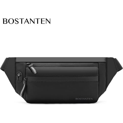 BOSTANTEN Waist Bag Chest Bag Shoulder Bag-waterproof Travel Shoulder Bag for Men