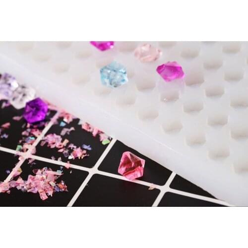 Transparent Silicone Mould Resin Decorative Craft DIY Different shape 60pcs 11*14mm ice cubes Type epoxy resin molds for jewelry