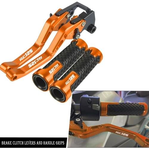 Motorcycle Adjustable Extendable Brake Clutch Levers Handlebar Grip Handle Hand For RC125 RC 125 2011-2017 2016 2015 2014 2013