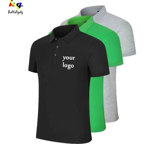 Customized/Printed DIY Brand Text Mens and Womens Polo Shirt Personalized Logo Short Sleeve Polo Collar Shirt