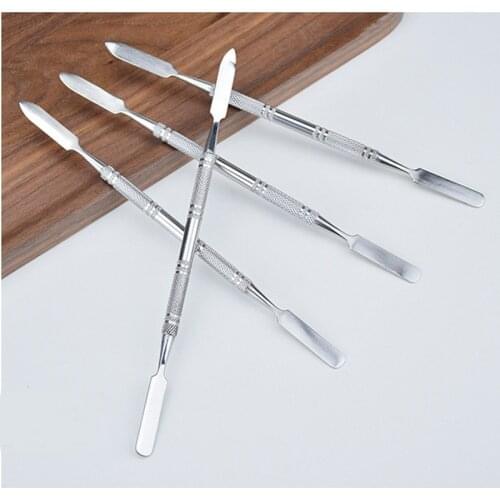 1pc Stainless Steel Mixing Spatula Tool Spatuler Rod Dental Nail Art Makeup Foundation Eyeshadow Mixing Stick Color Tools