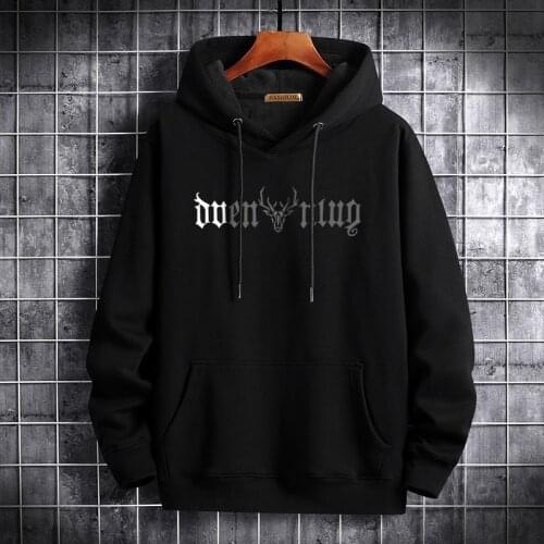Anime Hoodie Men Clothes Sweatshirts Crewneck Gothic Maneskin Manga Clothes Oversized Hip Hop Plush Vintage Tracksuit Pullovers