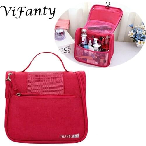 Vifanty brand simple large toiletry kit travel bag cosmetic
