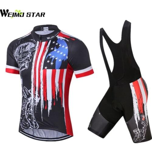 Weimostar 2018 Summer USA pro Team Cycling Jersey Set Racing Sport Bicycle Cycling Clothing Road mtb Bike Jersey Ropa Ciclismo