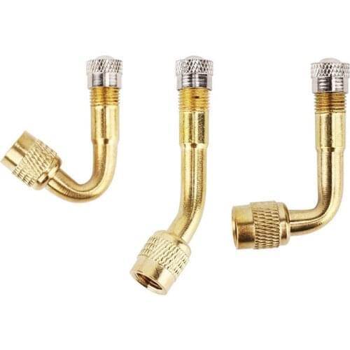 1 Pcs 45/90/135 Degree Angle Brass Air Tyre Valve Stem with Extension Adapter for Car Truck Motorcycle Cycling Accessories