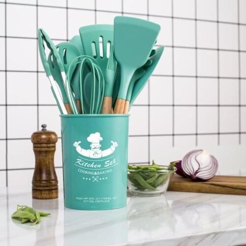 12pcs Silicone Utensils For Kitchen Tools And Gadgets Cookware Sets Silicone Kitchen Accessories Utensils Cooking Tools Soup