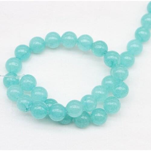 4-12MM Blue Color Round Beads For DIY Making Necklace Bracelet Earrings Loose Beads Stones Jewelry Accessories Supplies