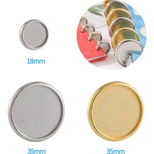 50pcs Electroplated Ring Binding Discs Mushroom Hole Notepad Hand Account Disc Binding Mushroom Hole Discs Factory Direct Sales