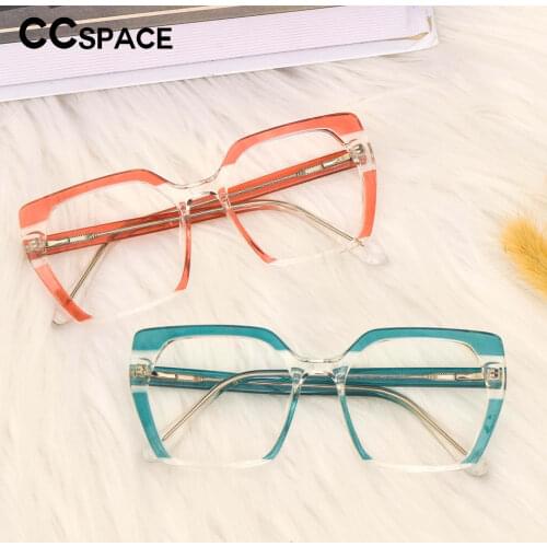 53590 TR90 Oversized Stripe Anti Blue Light Glasses Frames Men Women Fashion Computer Eyeglasses