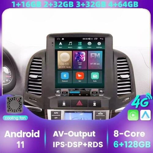 6+128G Carplay Multimedia Android For Hyundai Santa Fe 2006 2007 2008 2009 2010 2011 2012 2013 2014 2015 2016 Receiver Head Unit