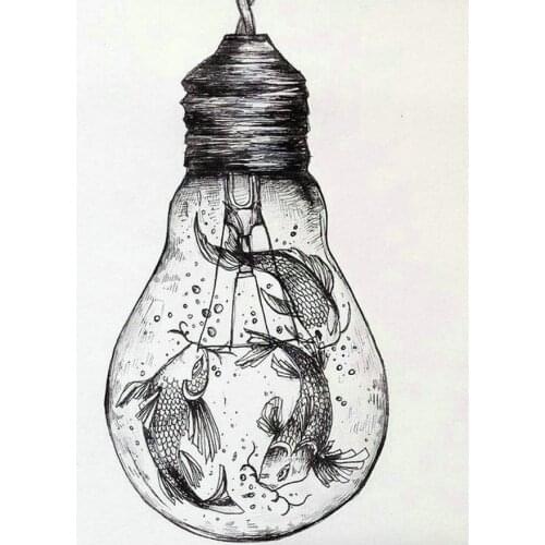 Diamond painting light bulb landscape full square / round drill 5d diamond mosaic diamond embroidery crafts stickers