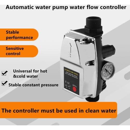 Water Pumps Auto Pressure Switch 1.5bar Start Booster Level Controller Adjustable Flow Valve control Regulator 220V Eu plug