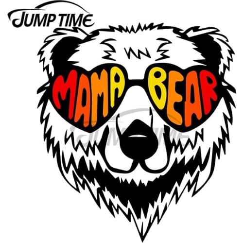 JumpTime 13 x 9.5 cm Legendary Animals Grizzly Bear Mama Bear Car Sticker Laptop Windows Decal DIY Personality Car Assessoires