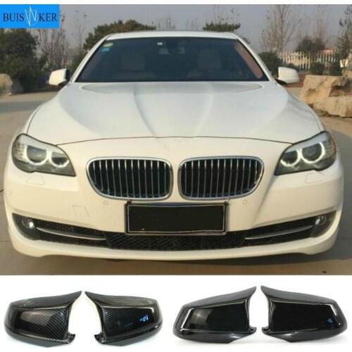 Black Mirror Covers Fit for Bmw 5 Series F10/F11/F18 Pre-Lci 11-13 Mirror Caps Replacement Side Mirror Caps Rear Door Wing Rear