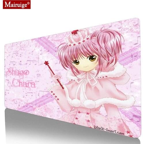 Mouse Pad Shugo Chara Pink Anime Girl Kawaii DIY Custom Keyboard Pad Game Mat Carpet Best Gaming Mat Large 900x400 Mousepad XXL