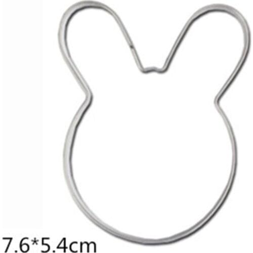 Bunny Rabbit Shape Fondant Cake Stencil Kitchen Cupcake Decoration Template Mold Cookie Coffee Mold Baking Fondant Flower Cutter