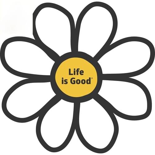 Fashion Cartoon Car Sticker Life Is Beautiful Daisy Reflective Decal Waterproof Sunscreen PVC for Mercedes BMW,15CM*15CM
