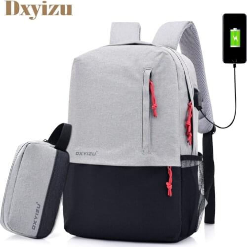 New Mens USB Charging Backpack Laptop Bags Students Mens School Bags For Boys and Girls Travel Large Capacity Unisex Backpacks
