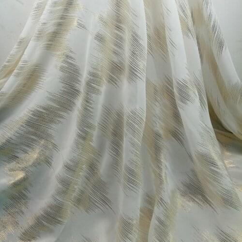 Cosplay Dress Bronzing Chiffon Fabric 30D Soft Weaved Stripe Flowing bronzed breathable DIY dress fabric 100cm*150cm