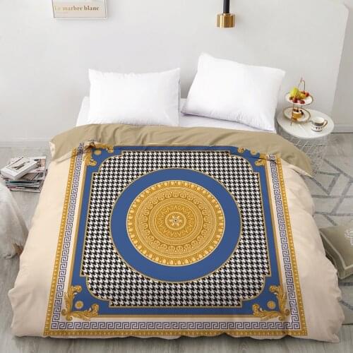 3D Duvet cover Quilt/Blanket/Comfortable Case Luxury Bedding 135 140x200 150x200 for Home Palace style geometry light colour