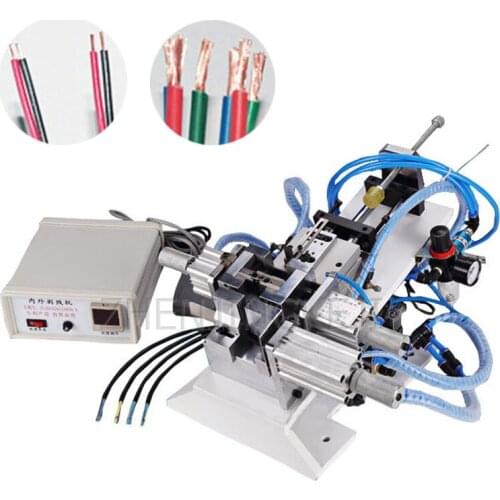Small Wire Peel Line Machine Pneumatic Multi-Core Wire Peeling Tools Power Supply Data Line Cable Processing Equipment 110V/220V