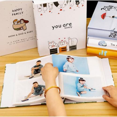 4X6 Family Memorial Book Baby Growth Photo Album Lover Valentines Day Gift 200 Sheets Pictures Storage Scrapbook Interleaf Type