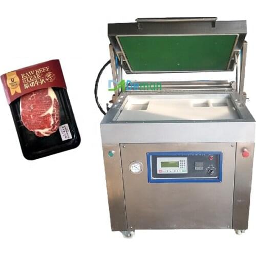 Fresh meat shrimp seafood vacuum skin packing machine Vacuum food tray skin packager Thermoforming skin tray sealing machine
