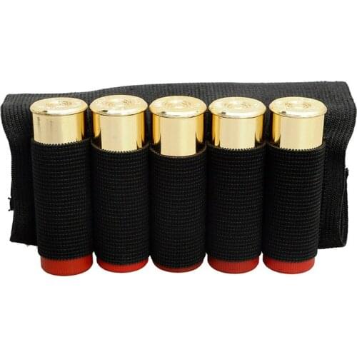 Airsoft Tactical Hunting Shotgun Rifle 5 Shells Butt Stock Shell Elastic Fabric Ammunition Carrier