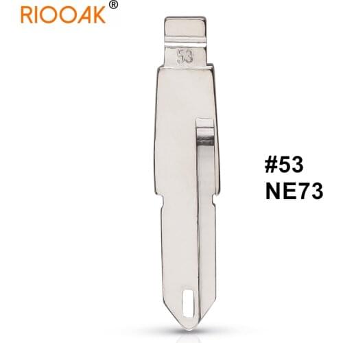 RIOOAK 10pcs LISHI NE73 #53 KD Remote Key Blade Blank For Renault Peugeot 206 207 Citroen C2 NO.53 Car Flip Key Replacement Part