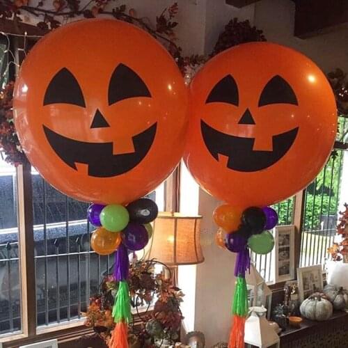 1/2pcs 36 Inch Big Orange Helium Balloons Latex Giant Pumpkin Balloon Halloween Party Decoration Baby Shower Toy Bar Party Decor
