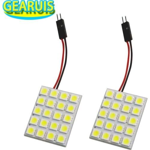 10set Car Panel Reading Map Lamp 20 smd 5050 0.12A LED Panel Lamps Auto Interior Reading Lamp Bulb Light Dome Festoon BA9S 12v
