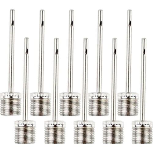 10Pcs Inflating Air Metal Needle Football Basketball Pump Inflator Pins Set
