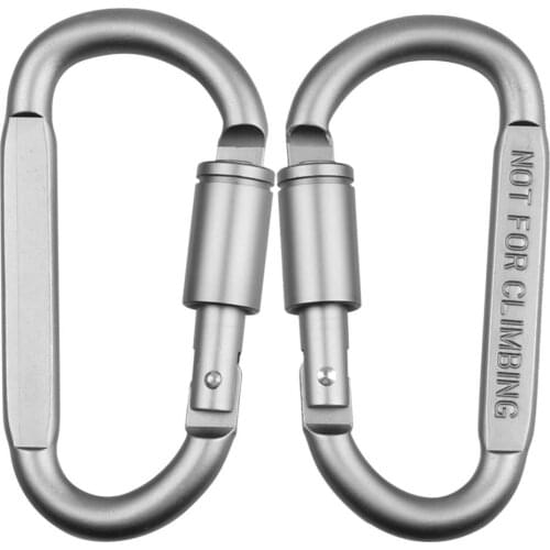 2020 New Hot Practical 10 Pcs D Shaped Aluminum Alloy Carabiner Hook Keychain Climbing Equipment Karabiner Mosqueton