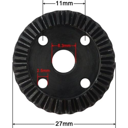 2 PCS Steel Modulus M1.0 28T Differential Gear 11T Bevel Gear Set for SG1603 SG1604 UD1601 UD1602 1:16 Scale RC Car Buggy Truck