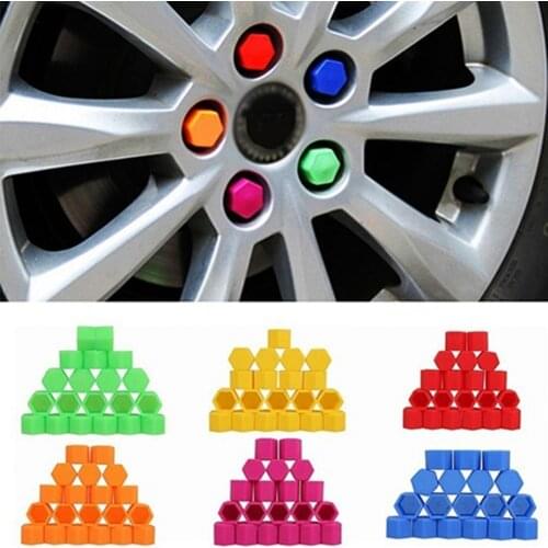 20Pcs 19mm Rim Cover Rub Resistant High Temperature Resistance Silicone Car Wheel Nut Caps Protection for Car