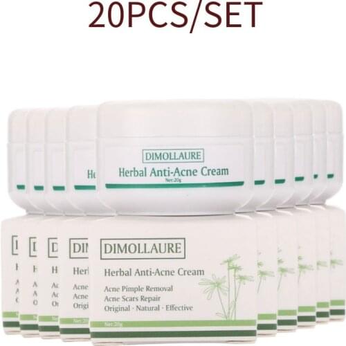 Dimollaure Herbal Acne Cream Anti Pimple Spot Acne Scars Pimple Blackhead Removal Cream Whitening Shrink Pore skin Care cream