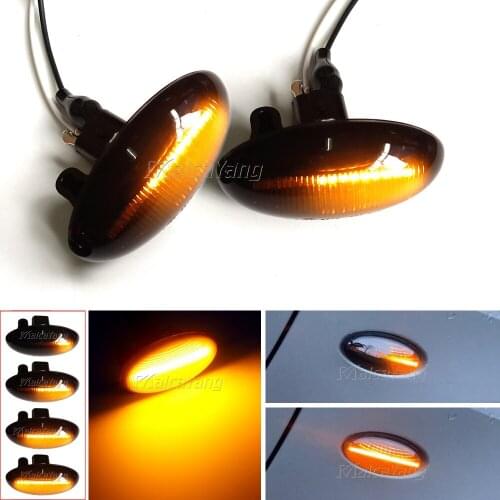 2x Dynamic led Side Marker Flowing Led Turn Signal Light sequential blinker for Peugeot 307 206 207 407 107 for Citroen C1 C2 C3