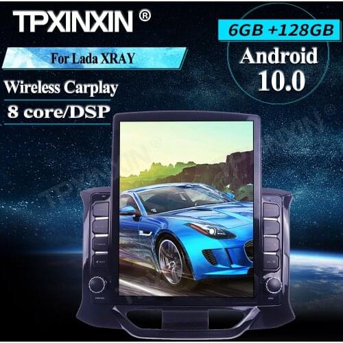 Car GPS Navigation For Lada XRAY Android 128G Wireless Carplay Tesla Style Stereo Receiver Car Radio player Radio IPS Screen