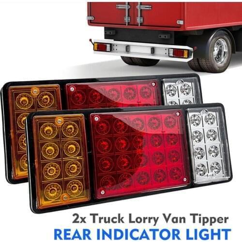 Car Styling 2pcs 36 LED Truck Trailer Rear Tail Stop Brake Reverse Turn Signal Light Indicator Lamp 24V Universal Super Brigt