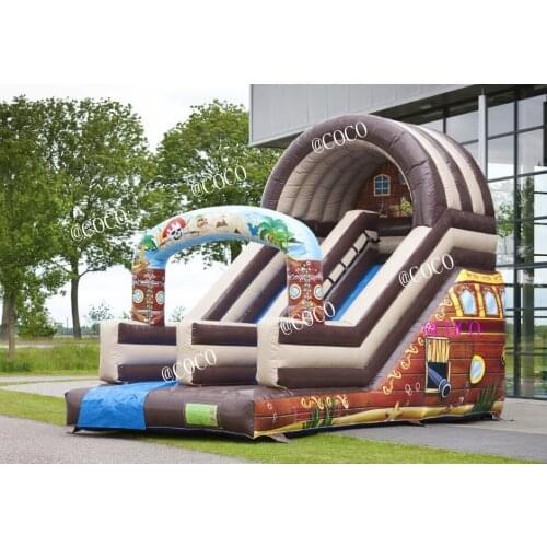 Free air ship to door, Most popular inflatable slide with beautiful printing, good quality inflatable jumper slide bouncy slip