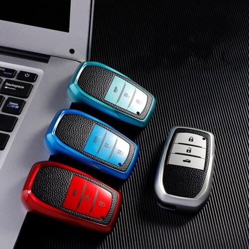 TPU Car Key Case For Toyota key cover for Chr Rav4 Auris Avensis Prius Aygo Camry Corolla Land Cruiser 200 Prado Crown car key