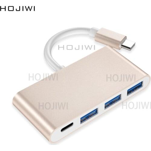 HOJIWI dock station usb c hub type c docking station for laptops Macbook air/pro 4 in 1 usb3.0 PD charge hub hunderbolt 3 AA16